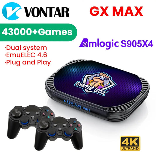 VONTAR GX MAX Console per Videogiochi TV Box Retrò Sega Saturn DC EmuELEC 4.6 e Android 11