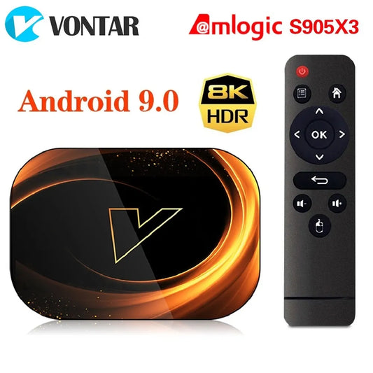VONTAR X3 TV Box 4GB 32GB 8K Android 9 Smart Android TVBOX 9.0 Amlogic S905X3 Wifi 1080P BT 4K Set Top Box media player
